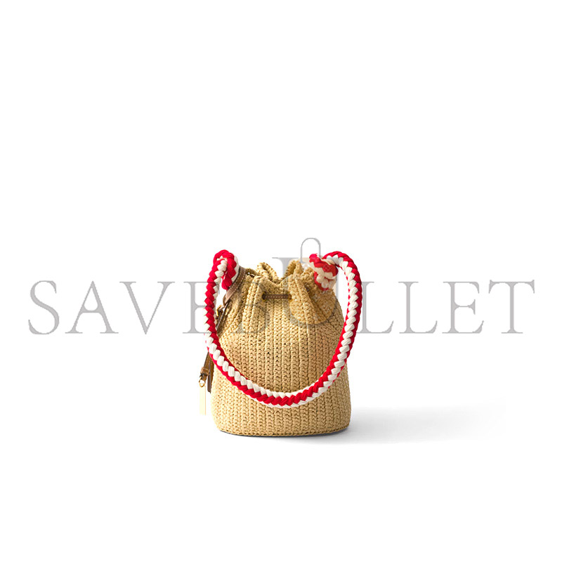 Pra*a crochet mini bucket bag 1be068 (19.5*15.5*10cm)